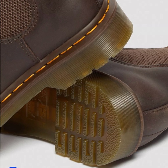 Dr. Martens Crazy Horse Leather Boots with Yellow Stitching - Picture 4 of 8